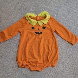 Cat & Jack Orange Pumpkin Romper Costume